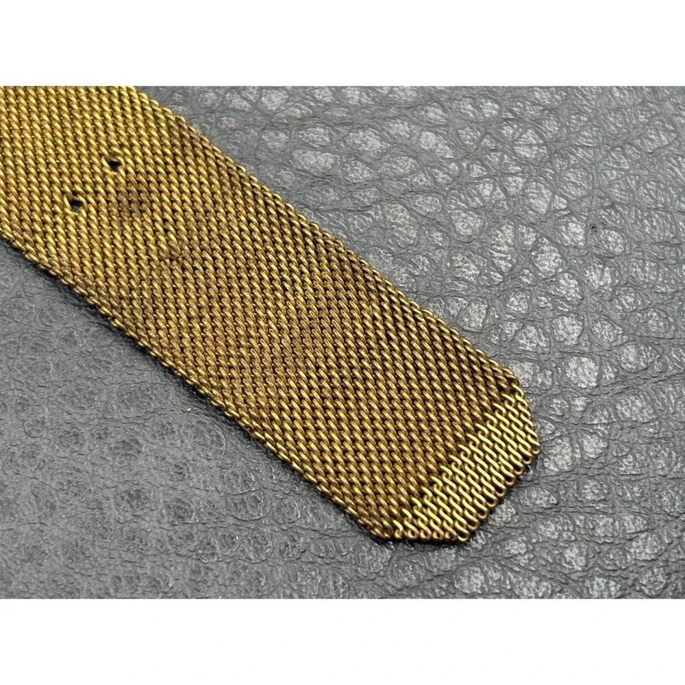 Antique Victorian Gold Filled Mesh Watch Fob Chain Ornate Clasp READ